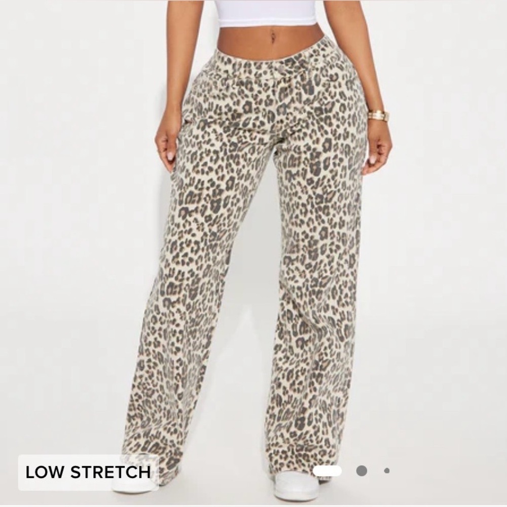NWT - Fashion Nova Wild Instincts Leopard Print Jeans
